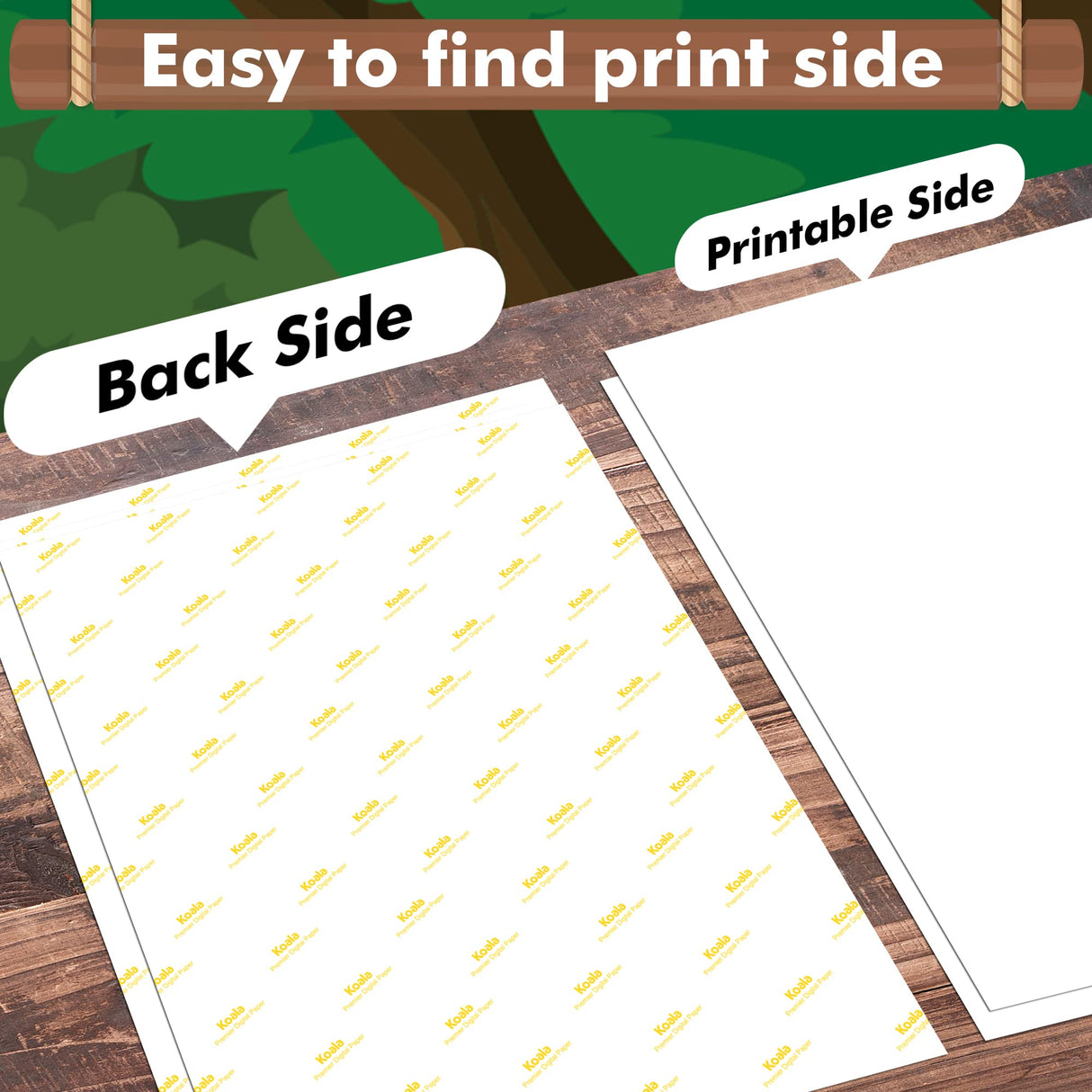 Koala Sublimation Paper 150 sheets 8.5x11 inches for Heat Transfer DIY Gift Compatible with Inkjet Sublimation Printer 105gsm KOALA PAPER