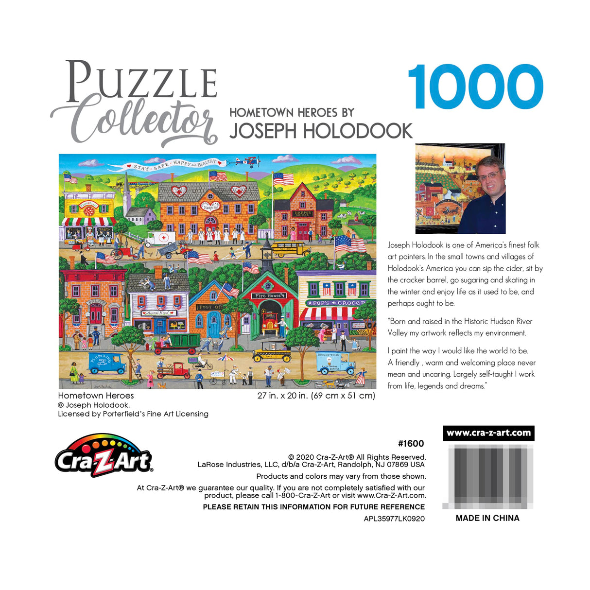 RoseArt - Puzzle Collector - Hometown Heroes - 1000 Piece Jigsaw Puzzle for Adults RoseArt