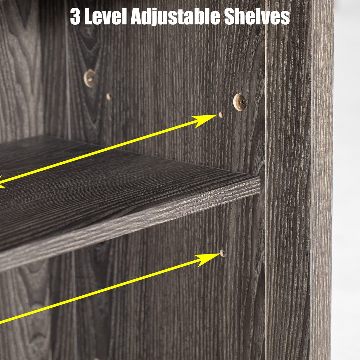 Bolonbi Rustic LED TV Stand for 65 inch TVs with Sliding Barn Doors and Storage Shelves Bolonbi