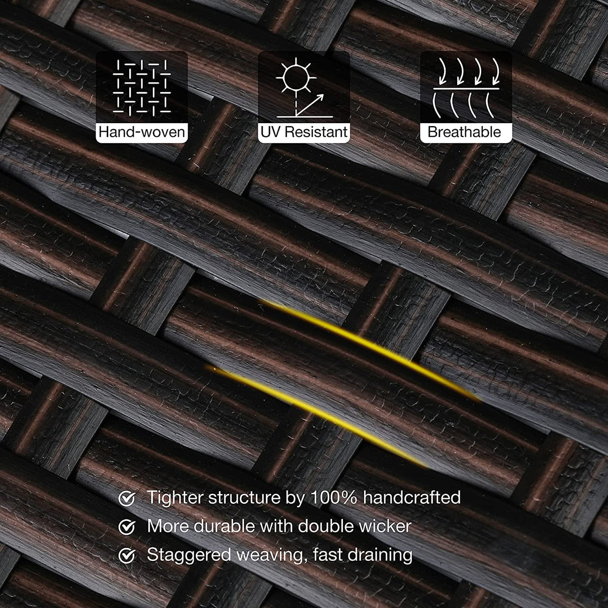 PHI VILLA 9-Piece Outdoor Patio Dining Set for 8, Expandable Rectangular Metal Dining Table & Rattan Cushioned Chairs Furniture Set for Backyard, Deck, PHI VILLA