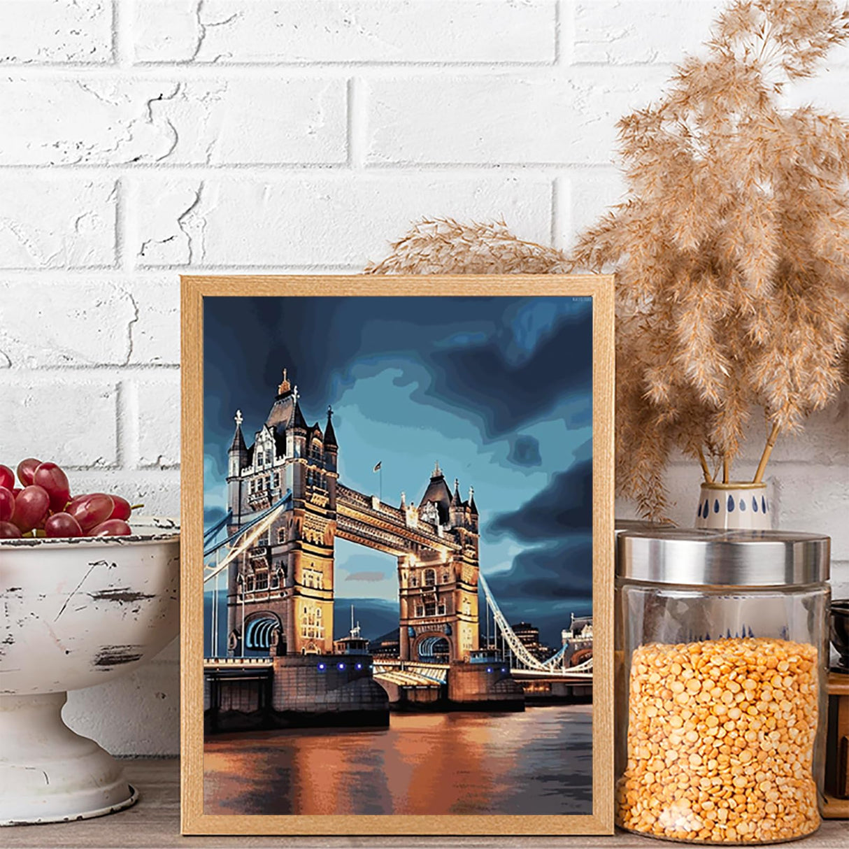 KAYEIUU Tower Bridge in London 5D Diamond Painting Kits for Adults Beginner DIY Round Full Drill Diamond Dots Paintings Paint with Diamond Crafts Kits Gem Art for Home Wall Decor Gift 12x16 inch KAYEIUU