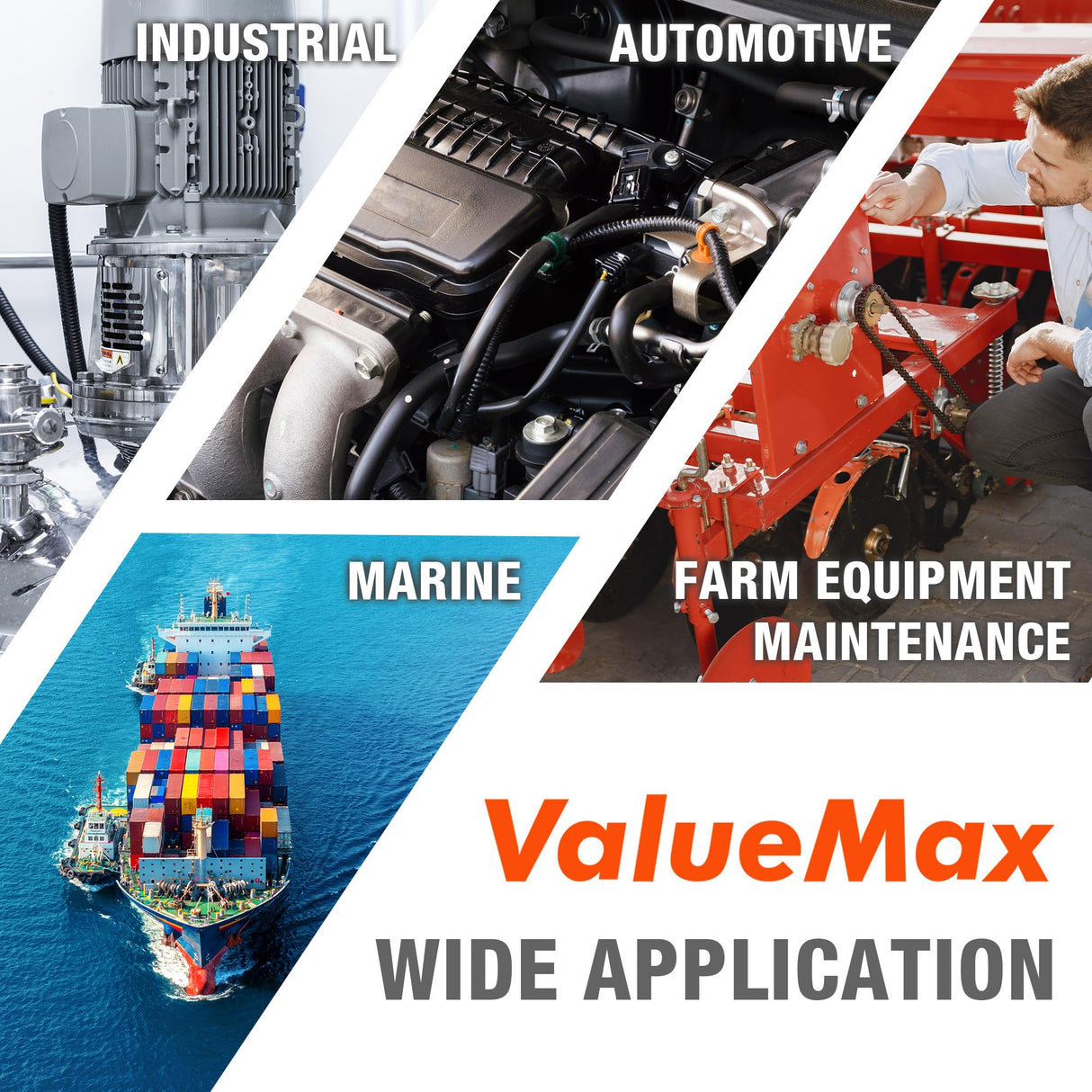 ValueMax Grease Gun, 6000PSI Heavy Duty Grease Gun Kit with 18inch Flexible Hose, 2 Extension Rigid Pipe, 2 Reinforced Couplers and 1 Special Sharp Nozzle, 14oz Load Capacity ValueMax