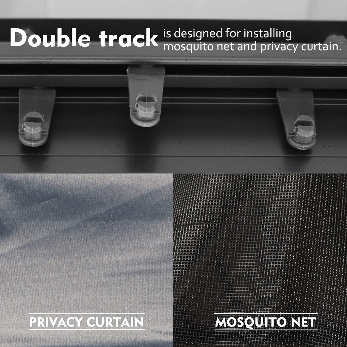 Kozyard 10'x12' Hardtop Gazebo - Permanent Metal Pavilion with Netting Shaded Curtains for Patio, Backyard, and Deck - Galvanized Steel Outdoor Aluminum Canopy, Double Roof Gazebo (Grey) Kozyard