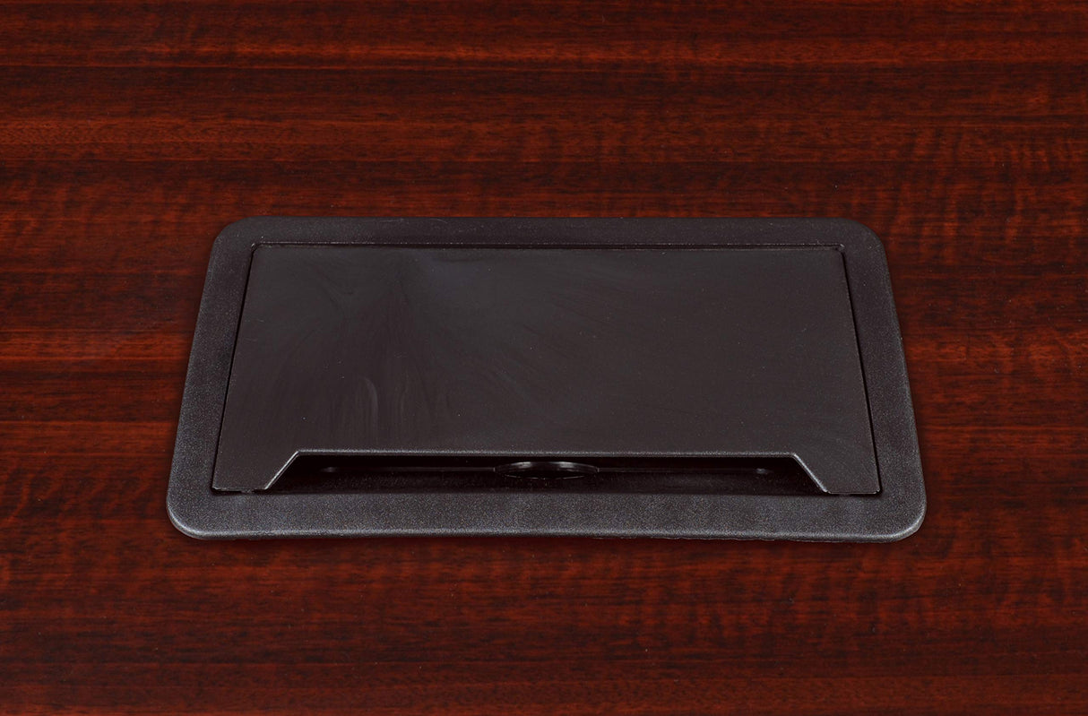 Regency with with Power Data Grommet Legacy Modular Racetrack Conference Table, 168-inch, Mahogany Regency