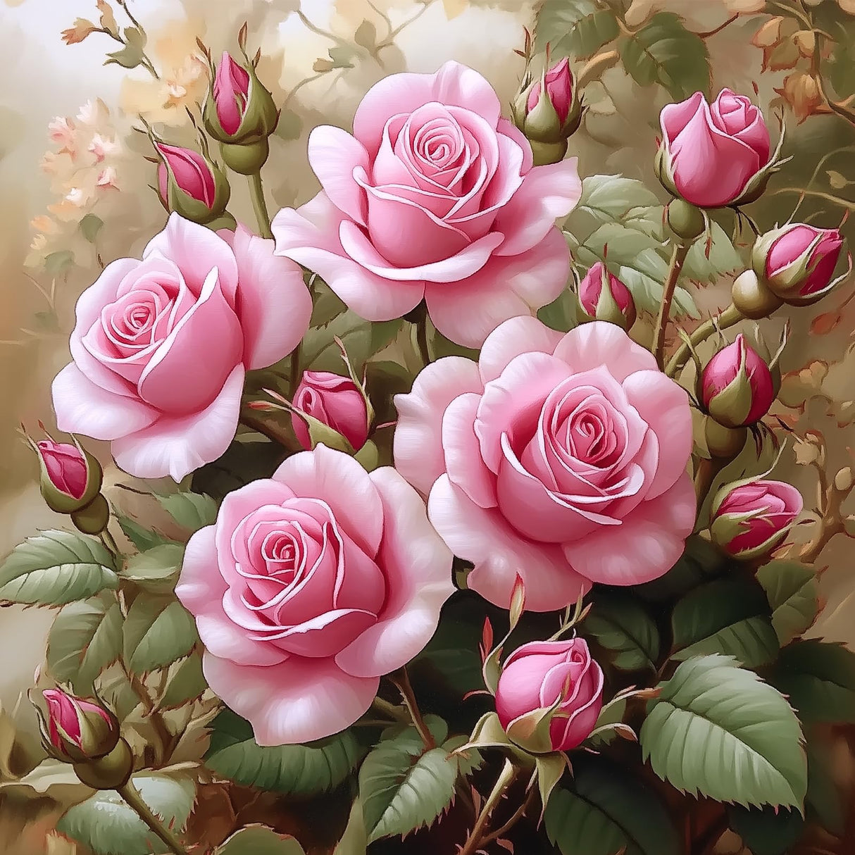 TOSTOG Flower Diamond Art Kits for Adults, DIY Flower Diamond Paintings Kits for Adults Beginner, Full Drill Pink Rose Diamond Paintings Kit, Cute Rose Gem Painting Wall Art Decoration 12 * 12 Inch. TOSTOG