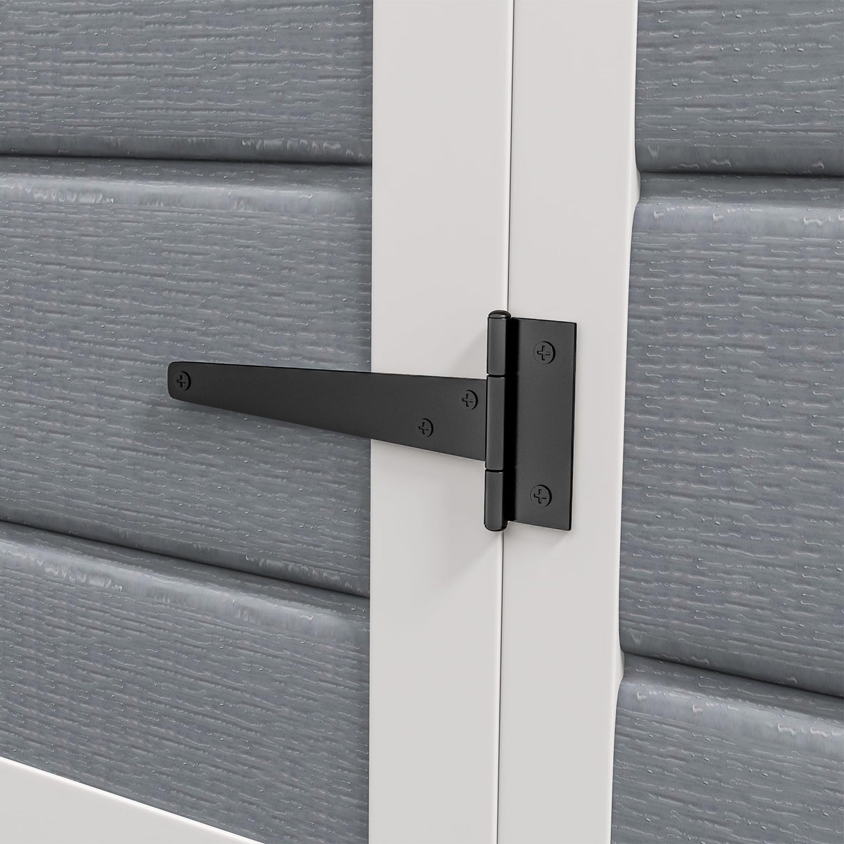 Outsunny 6' x 4.5' Outdoor Storage Shed, Plastic Shed with Vent, Window and Double Lockable Doors, Utility Resin Shed for Patio, Backyard, Lawn, Garage, Gray Outsunny