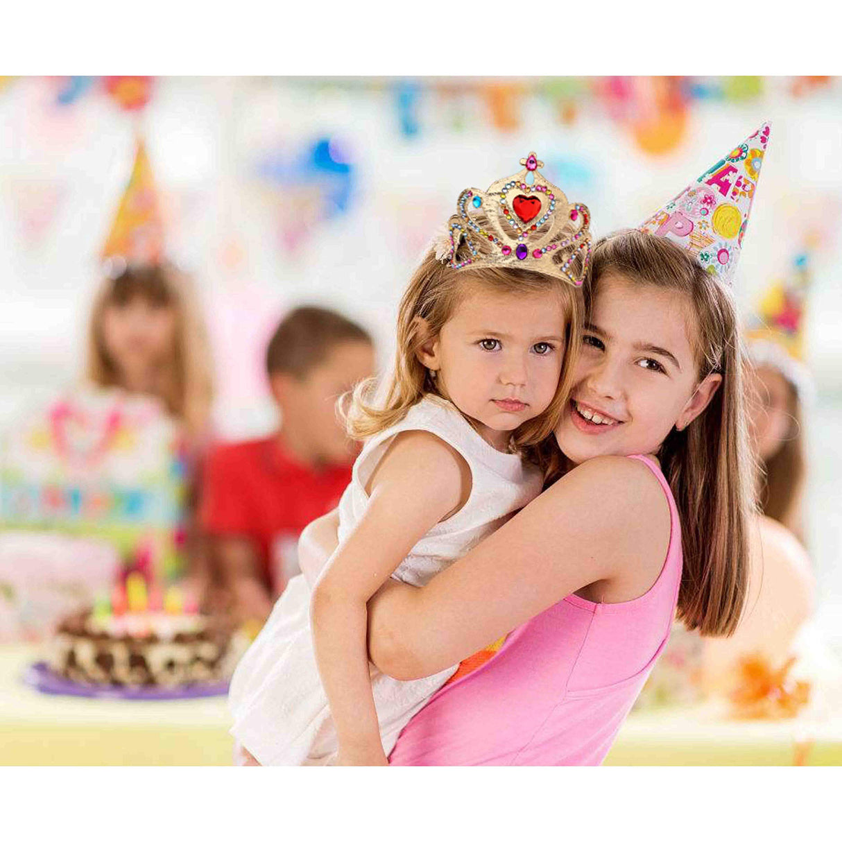 Richness DIY Party Crowns Foam Kids Tiaras Make Your Own Crowns with Jewel Stickers Party Favors for Kids Pack of 6 RICHNESS