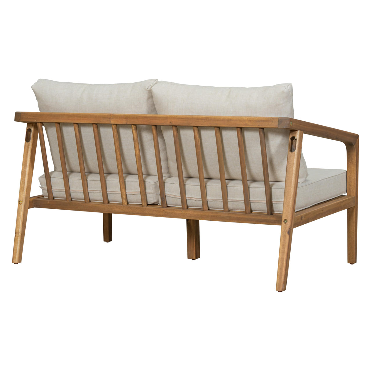 Christopher Knight Home Westin Acacia Wood Patio Loveseat Sofa with Cushion, Outdoor 2-Seater Sofa with Removable Cushions, Patio Furniture Sofa for 2, Teak+Beige Christopher Knight Home