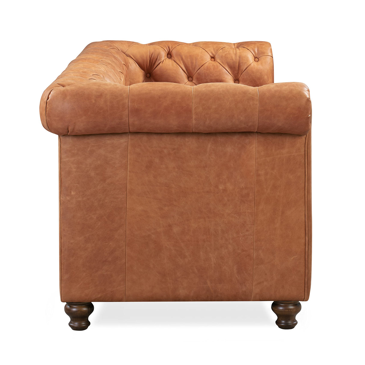 POLY & BARK Lyon 87.4" Sofa in Full-Grain Pure-Aniline Italian Tanned Leather in Cognac Tan POLY & BARK