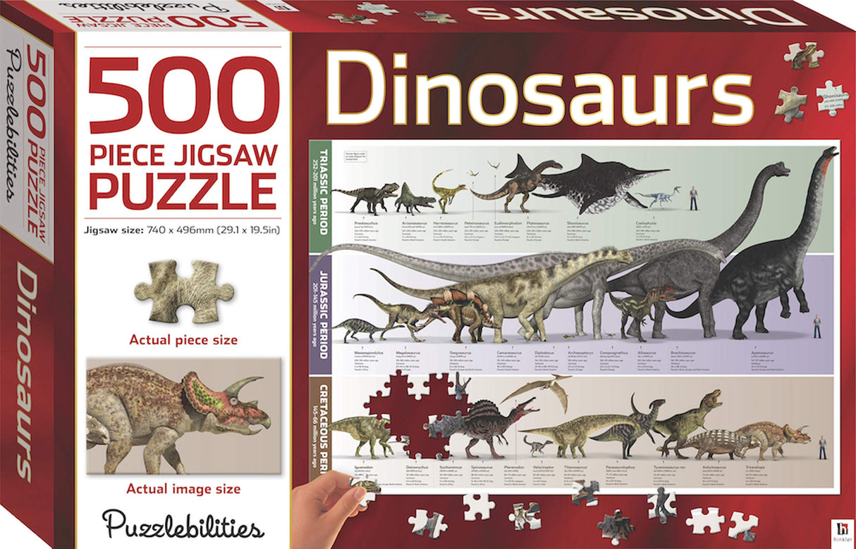 Dinosaurs: 500 Piece Jigsaw Puzzle (Puzzlebilities) Hinkler