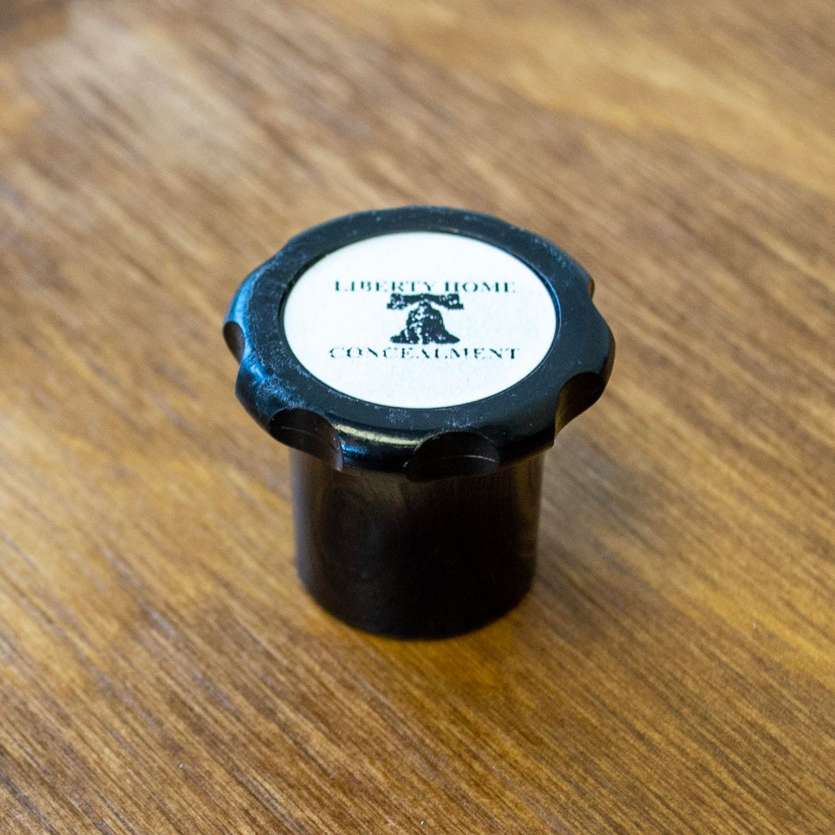 American Furniture Classics Gun Concealment Nightstand End Table, Chic Black with Honey Top American Furniture Classics