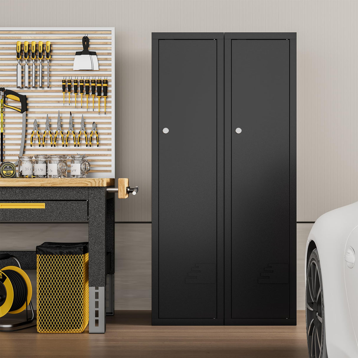 KAER Ammo Cabinet 59-Inch Tall Gun Cabinet Ammo Safe for Home Safes Use Quick Access with Ammunition Compartment and Removable Shelves Guns Accessories KAER