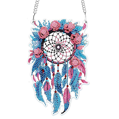 MOGTAA Dream Catcher Diamond Art Hanging Pendant Kits, 5D Special Shape Diamond Art Kits for Adults Beginners, Crystal Rhinestones Diamond Painting Gem Art for Home Decor