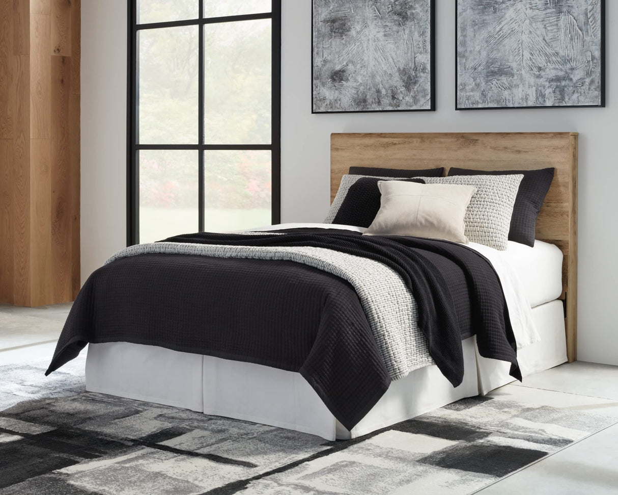 Signature Design by Ashley Hyanna Rustic Decorative Laminate Panel Headboard ONLY, Queen, Brown Signature Design by Ashley