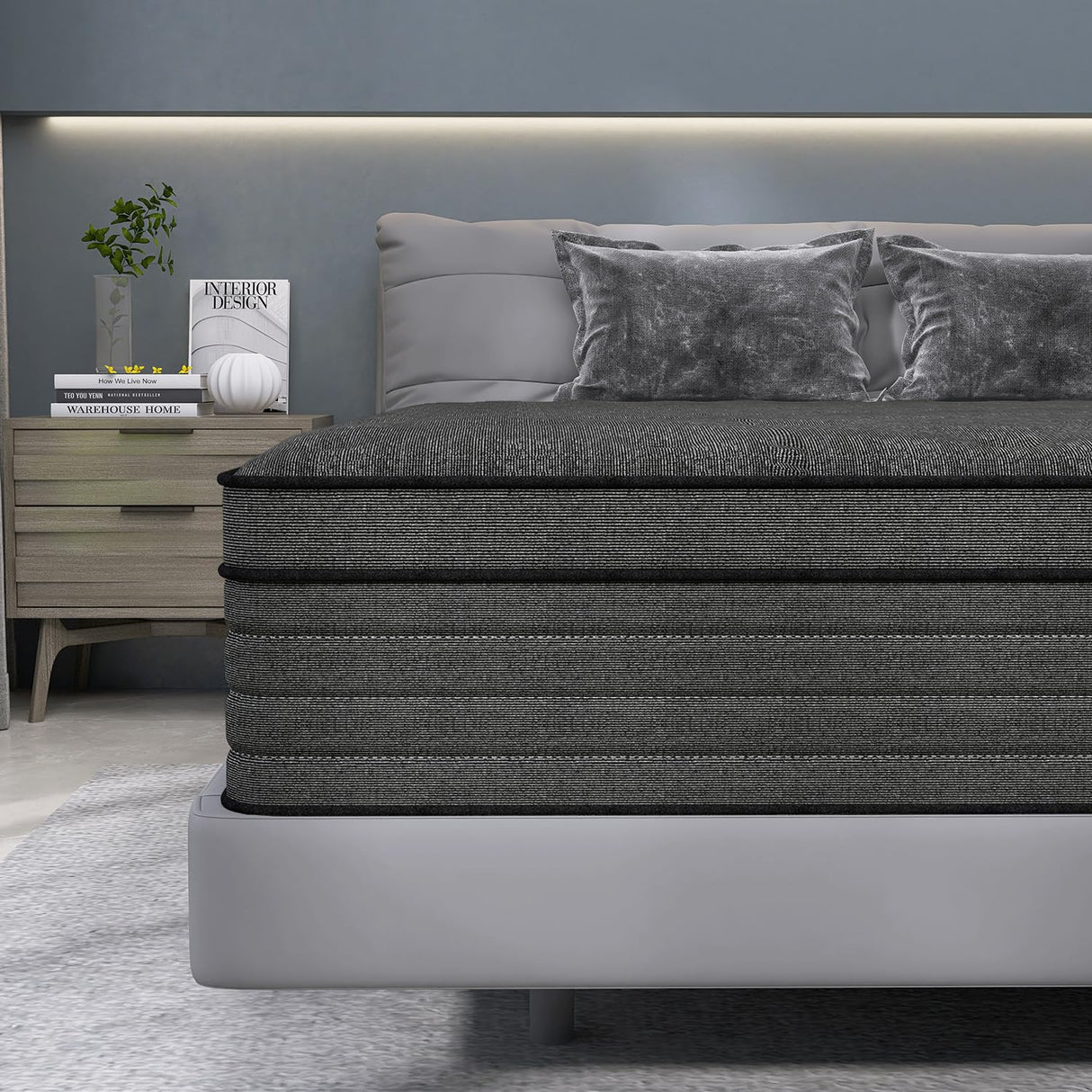 CHEVNI King Mattress,12 Inch King Size Mattress in a Box with Independent Pocket Spring,Memory Foam Hybrid Mattress,Pressure Reliving,Medium Firm,CertiPUR-US Certified (12", King) CHEVNI