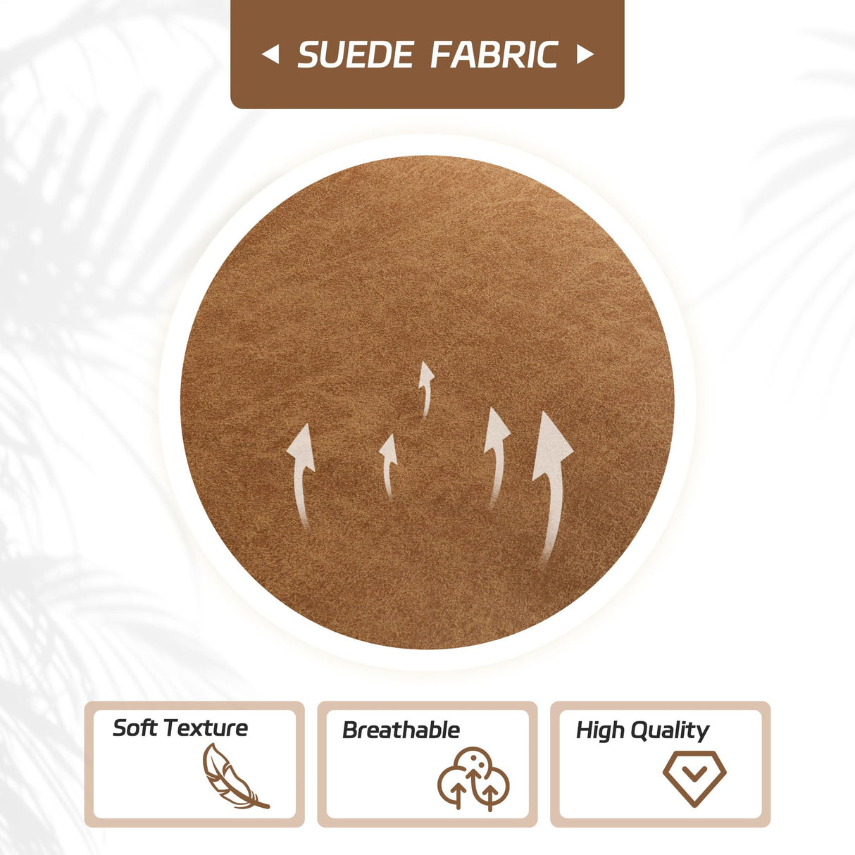 72'' 3-Seater Deep Seat Sofa Couch, Mid-Century Modern Couch, Brown Faux Leather Small Couch for Apartment, Living Room, Bedroom(Light Brown) weaxty W