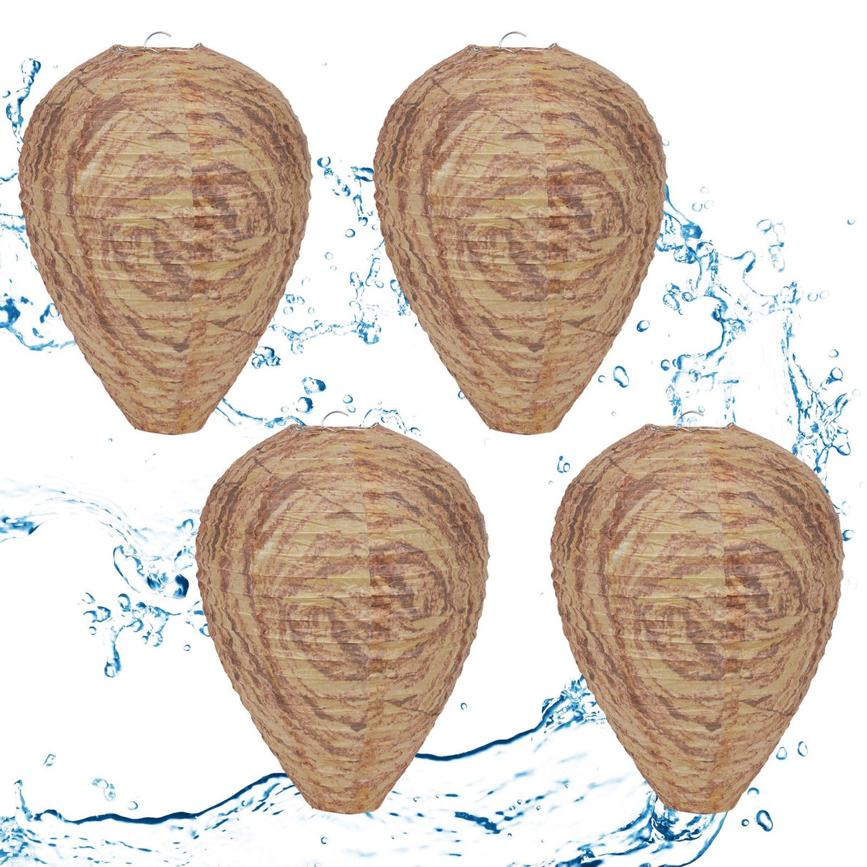 4 Pack Wasp Nest Hanging Fake Wasp Nest Paper Material Hornet Nest for Wasps… Yuvrwink