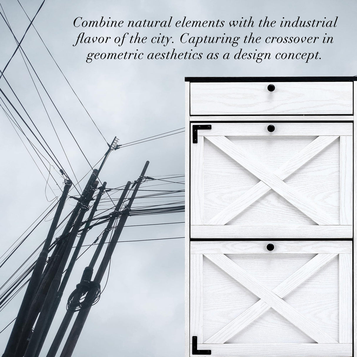 Brafab Large Shoe Storage Organizer Cabinet with 4 Flip Drawers, Freestanding Shoe Rack with Adjustable Shelf for Entryway, Living Room (White) Brafab