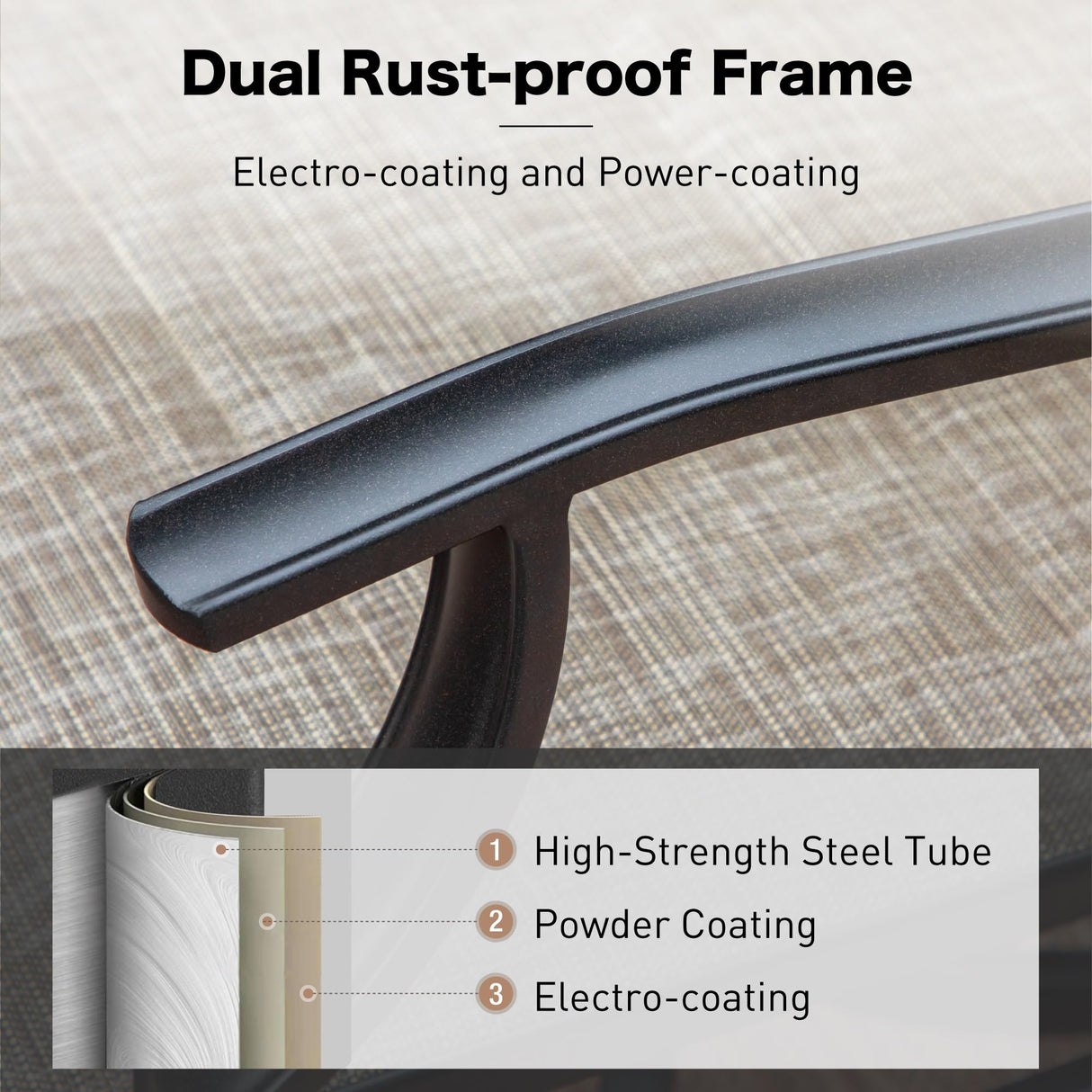 SUNSHINE VALLEY 9 Pieces Patio Dining Set for 8, Outdoor Dining Set with Teslin Fabric High Back Swivel Chairs & Black Metal Extendable Table, Outdoor Table and Chairs Set for Deck Backyare Garden SUNSHINE VALLEY