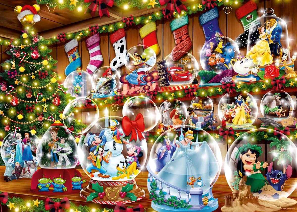 Ravensburger Disney Snow Globes Jigsaw Puzzle - 1000 Piece, Adult Friendly | Unique Softclick Technology | Vibrant & Matte Finish Ravensburger