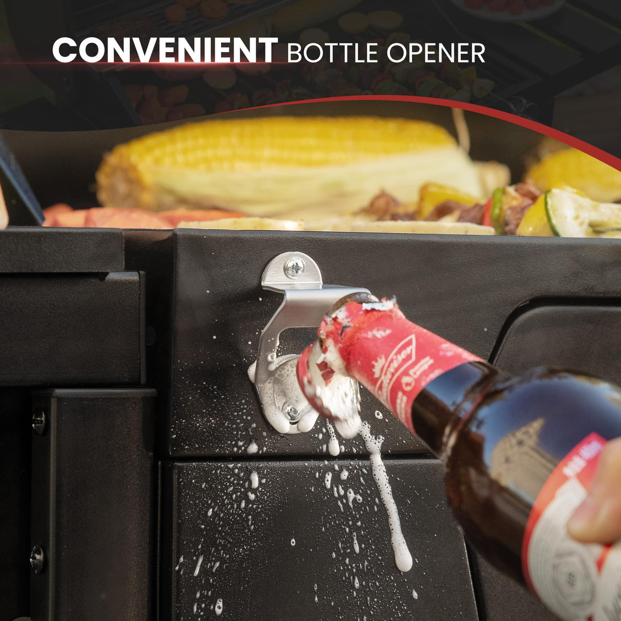 Royal Gourmet CD1824EN 24-Inch Movable Charcoal Grill with Foldable Side Tables, Outdoor Barbecue Grill with 490 Sq. In. Cooking Area for Outdoor Picnic and Camping Grilling, Black Royal Gourmet