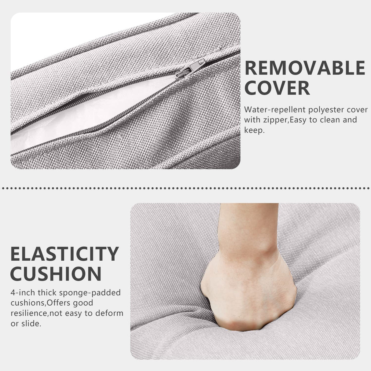 HUMMUH 6 Piece Patio Furniture Set Outdoor Sectional Sofa,PE Wicker Patio Swivel Rocker Chairs with Ottomans Side Table for Porch,Garden,Backyard HUMMUH