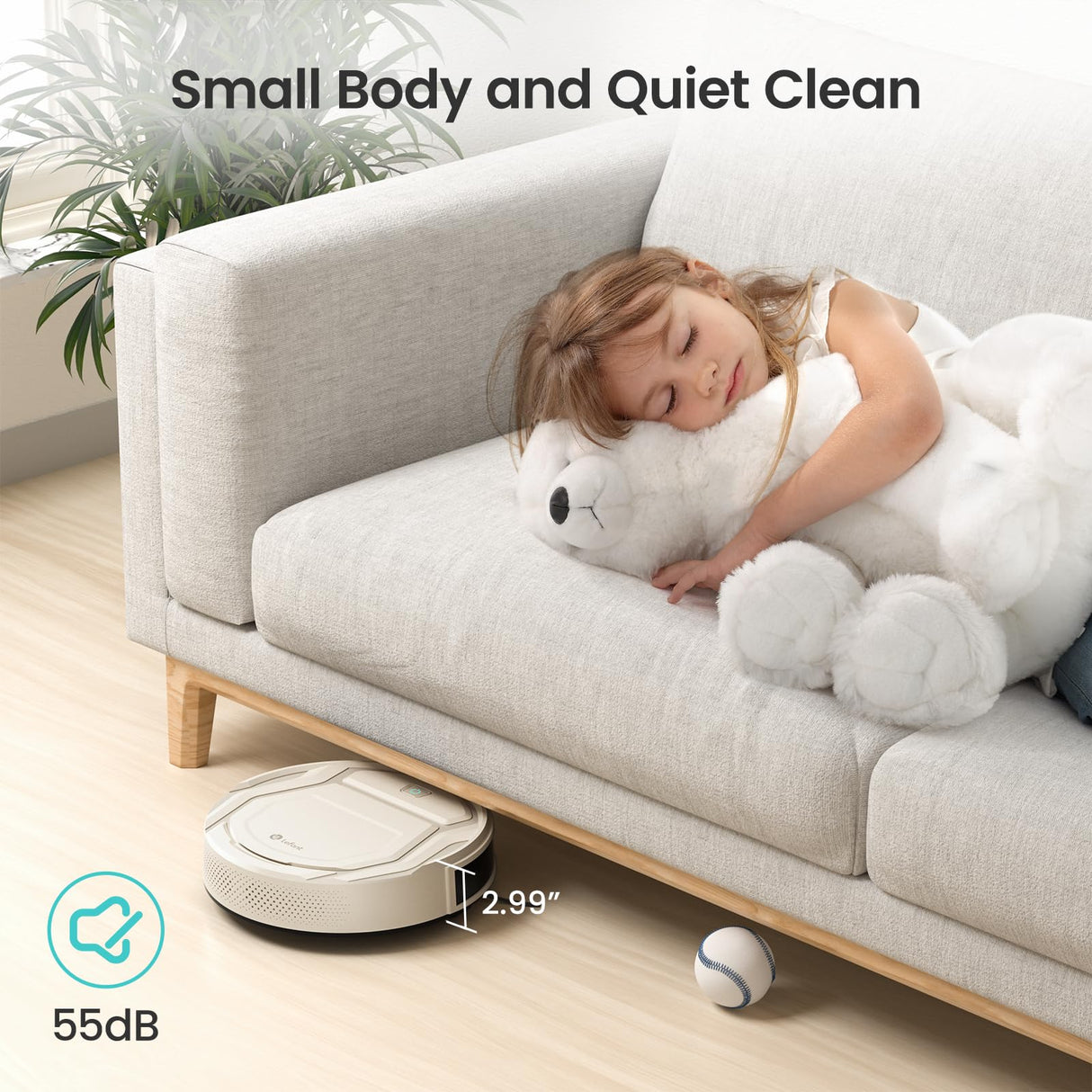 Lefant Robot Vacuum- Ultra Thin,Powerful Suction, Quite,No-Tangle Port,120 Mins Runtime,Self-Charging Robotic Vacuum Cleaner, APP/Voice/Alexa Control,Ideal for Pet Hair and Hard Floor Lefant