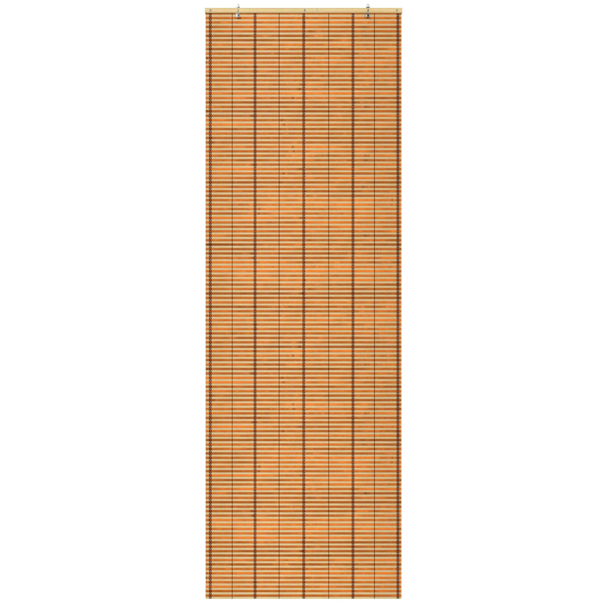 Red Lantern Burnt Bamboo Cordless Window Shade - Two-tone Honey, 24" Wide Red Lantern