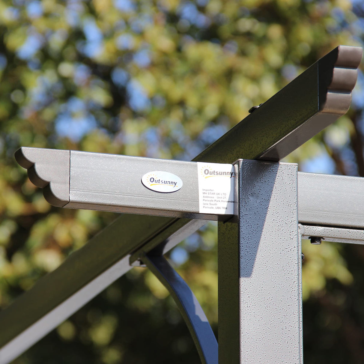 Outsunny 11.5' x 11.5' Outdoor Retractable Pergola Canopy, Metal Patio Shade Shelter for Backyard, Porch Party, Garden, Grill Gazebo, Gray Outsunny