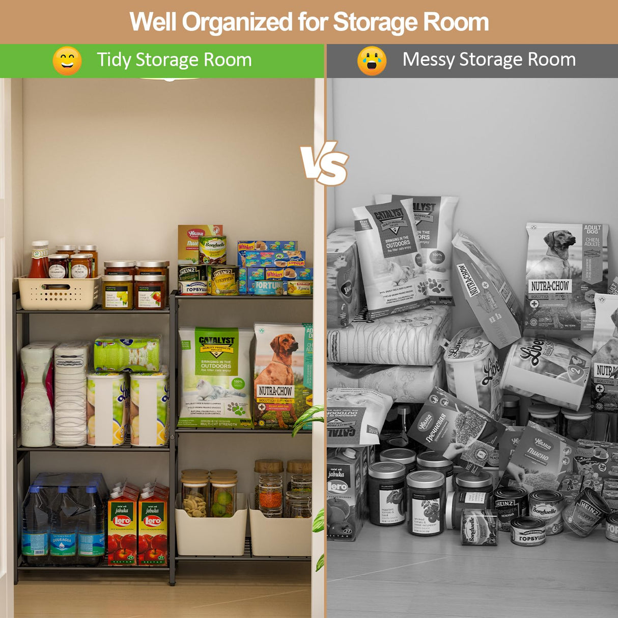 6-Tier Small Garage Shelf, Utility Garage Shelving Units and Storage, Heavy Duty Wire Shelving Metal Storage Shelves, Standing Shelf for Pantry, Laundry Room, Kitchen 34.72"L x 12.63"W x 30.94"H Black 3IngSeagulls