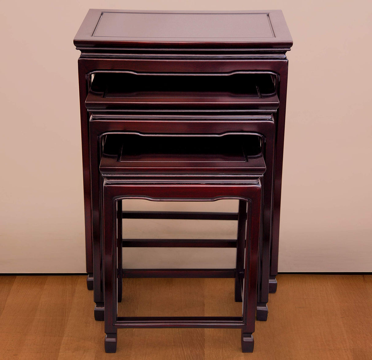 Red Lantern Rosewood Nesting Table Red Lantern