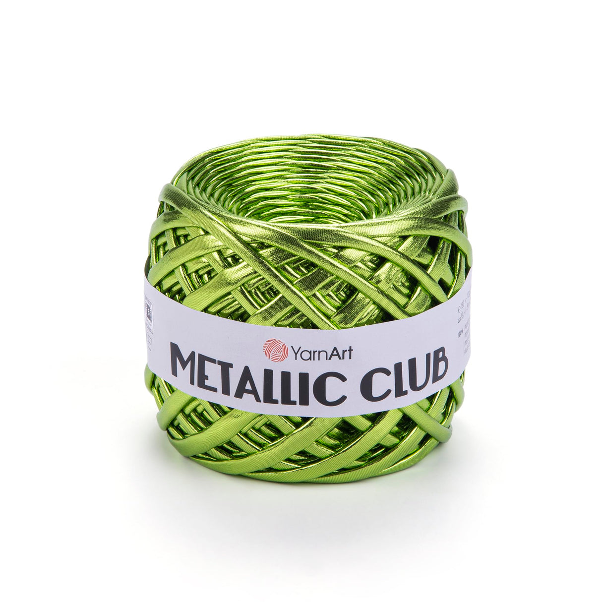YarnArt Metallic Club Super Bulky T-Shirt Yarn - 100% Polyester, 6.35 oz / 180 gr, 60 yrds / 55 Meters - Shiny Colors for Handbags, Rugs, Chic Night Bags, Crochet (8116) YarnArt