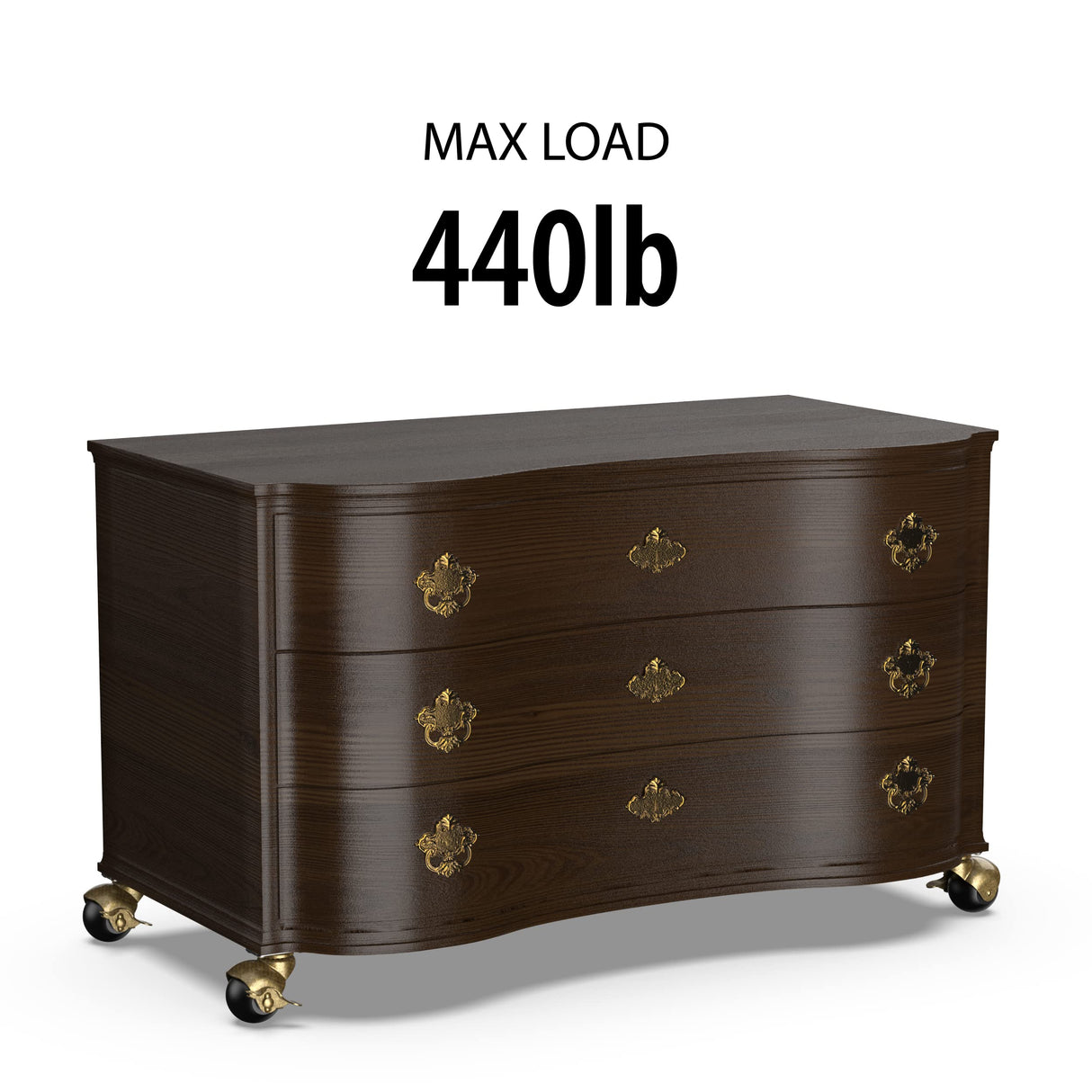 2 inch Antique Brass Ball Casters, Vintage Furniture Caster Wheels, Swivel Caster, Set of 4 for Furniture, Sofa, Coffee Table, Cabinet, Kitchen Cart HOLKIE