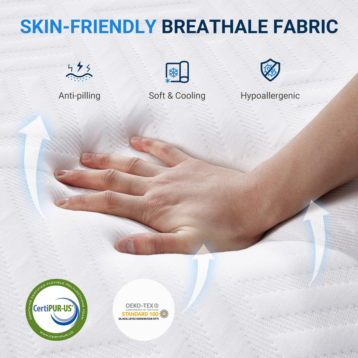 Avenco Queen Size Mattress, 12 inch Queen Mattress with Gel Memory Foam, Medium Firm, Mattress in a Box, Pressure Relief & Motion Isolation, CertiPUR-US Certified Avenco