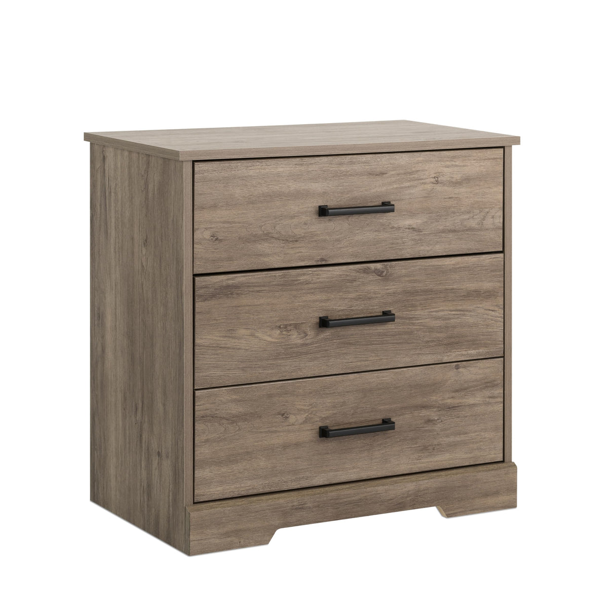 Prepac Rustic Ridge Farmhouse Nightstand Bedside Table, Brown Nightstand for Bedroom, End Table with 3 Drawers 16.25"D x 27.5"W x 26.75"H, DDNR-1603-1 Prepac