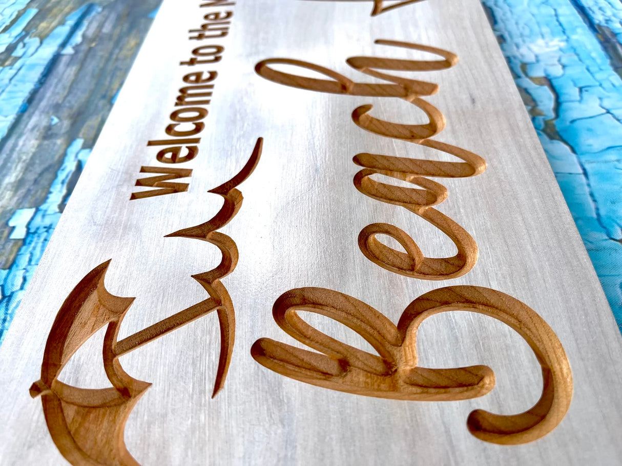 Custom Beach House Sign, Personalized Lake House Signs, Custom Wooden, Sign, Outdoor Wooden Sign Benchmark Signs And Gifts