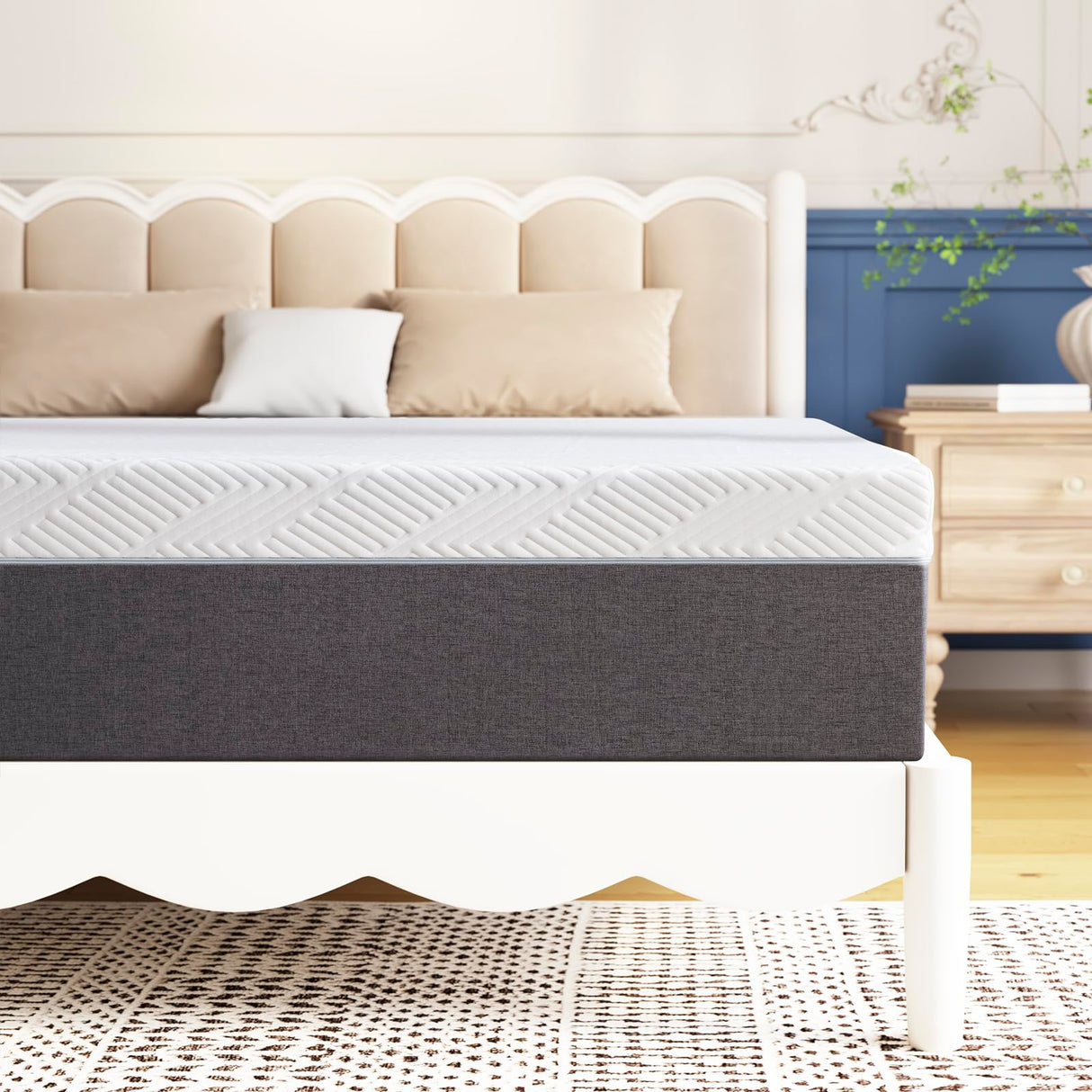 Twolike Queen Mattress 10 inch No Fiberglass Gel Memory Foam Queen Size Mattress in a Box of Foams and Fabric for Cooling Pressure Relief Sleep, 80" X 60" X 10", Medium, Firm Twolike