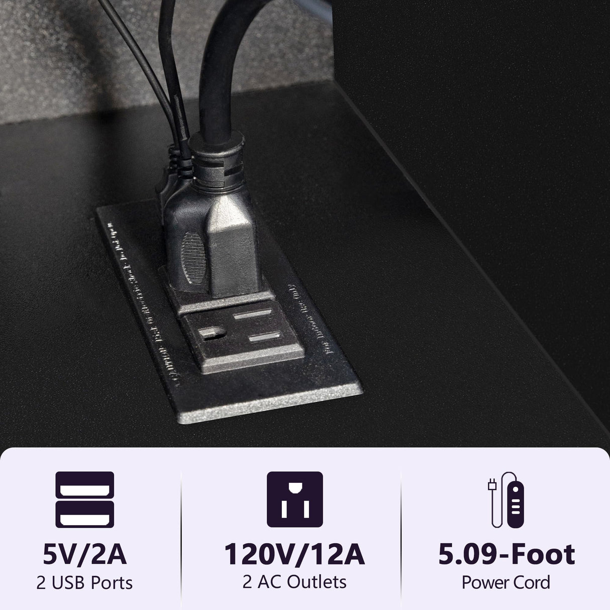 Clikuutory Large Record Player Stand, Vinyl Record Storage Cabinet with Power Outlet & LED Lights Holds Up to 200 Albums, Turntable Stand with Round Wood Legs for Bedroom, Living Room, Black Clikuutory