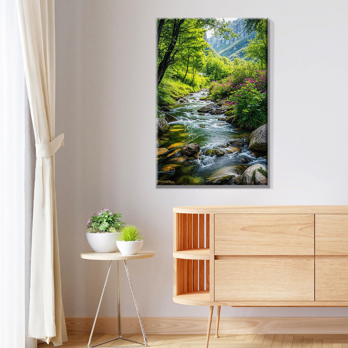 JOOZ Landscape Paint by Numbers Kit for Adults with Frame Mountain Paint by Number with Easel Forest Paint by Number for Adults DIY Flowers Paint by Number Canvas for Home Wall Decor 8 x 12 Inch JOOZ