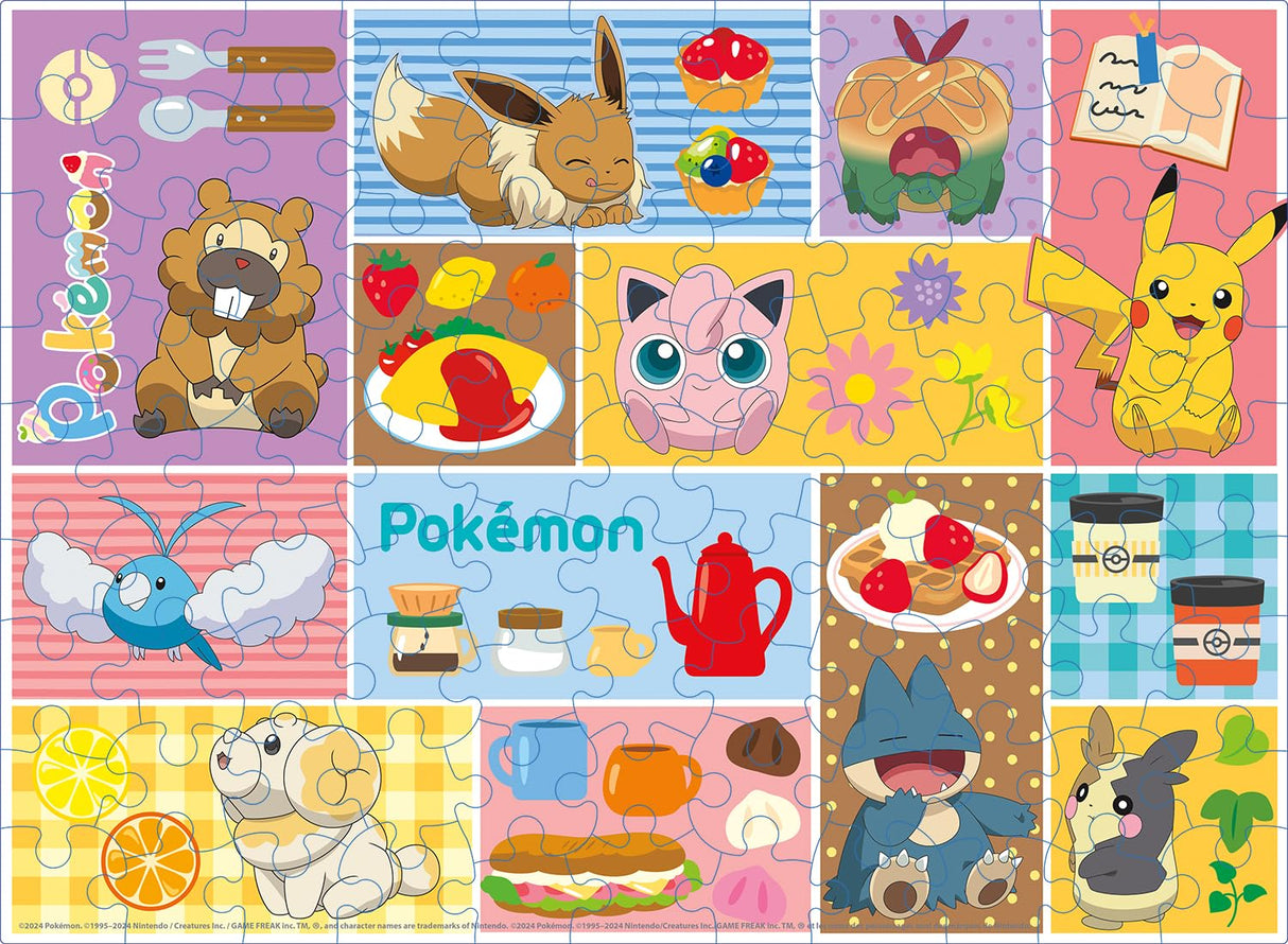 Buffalo Games - Pokemon - Treats - 100 Piece Jigsaw Puzzle for Families -Challenging Puzzle Perfect for Game Nights - Finished Size is 15.00 x 11.00 Buffalo Games