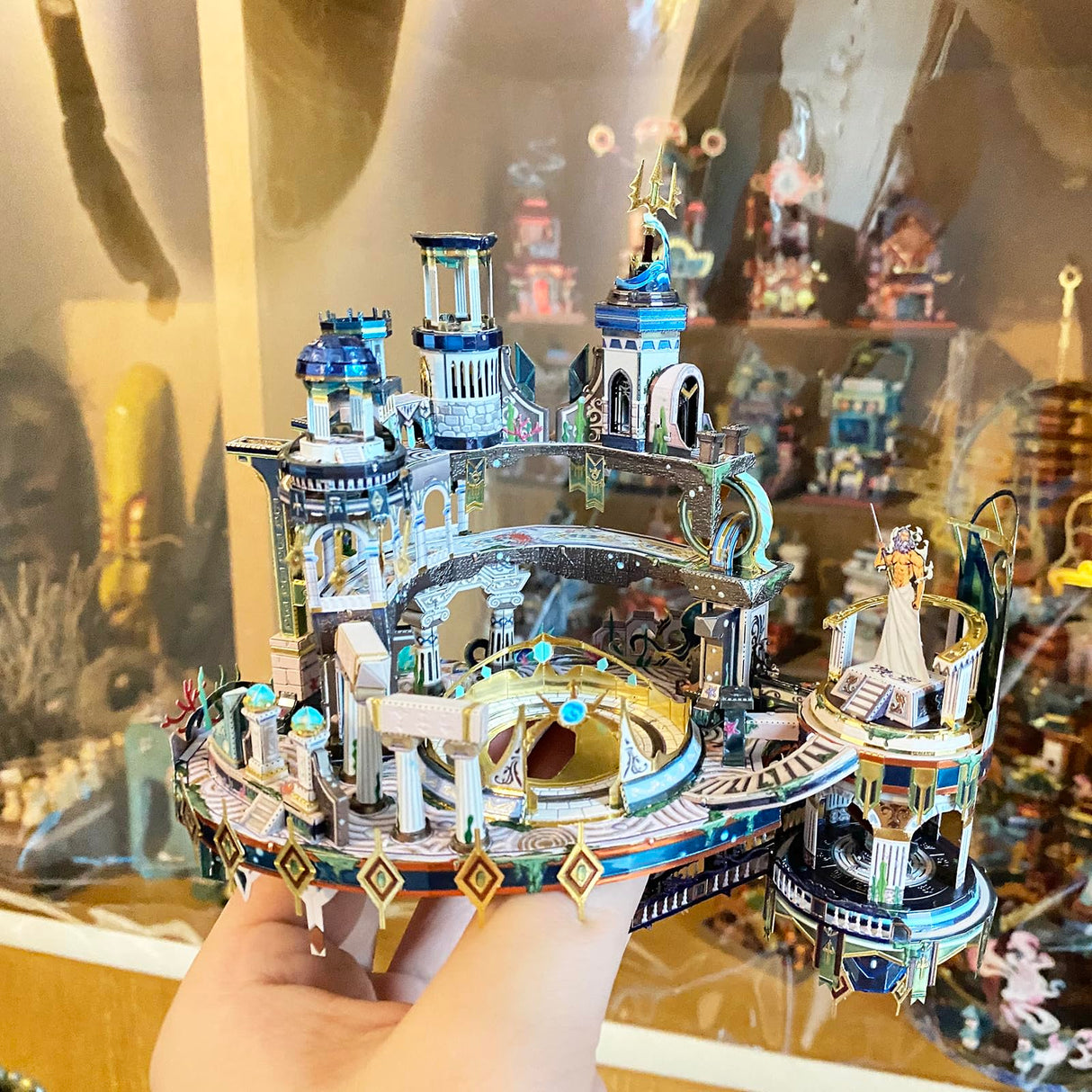 MU 3D Metal Puzzles for Adult Atlantis Palace, Lost World DIY Metal Model Kits Building Architecture Assembling Brain Teaser, Xmas Birthday New Year Girlfriend Gift Desk Home Decor MU