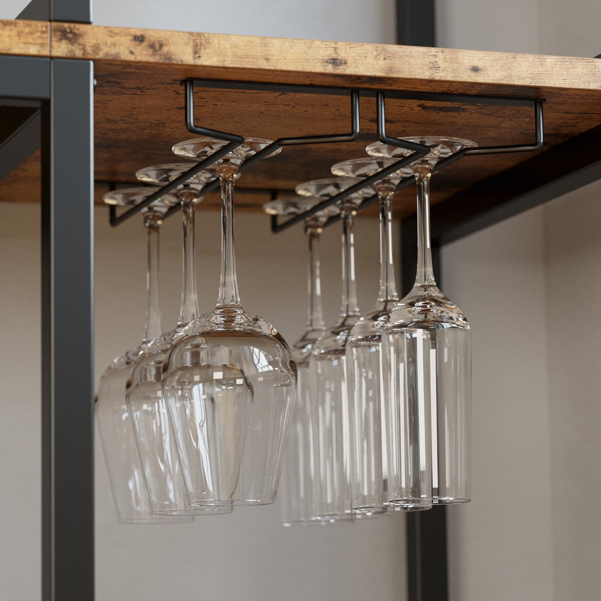 IRONCK Bakers Rack with 2 Storage Cabinets and Power Outlet, 45.3 Inch Industrial Coffee Bar Cabinet Shelves, Kitchen Microwave Stand with Storage, Vintage Brown IRONCK