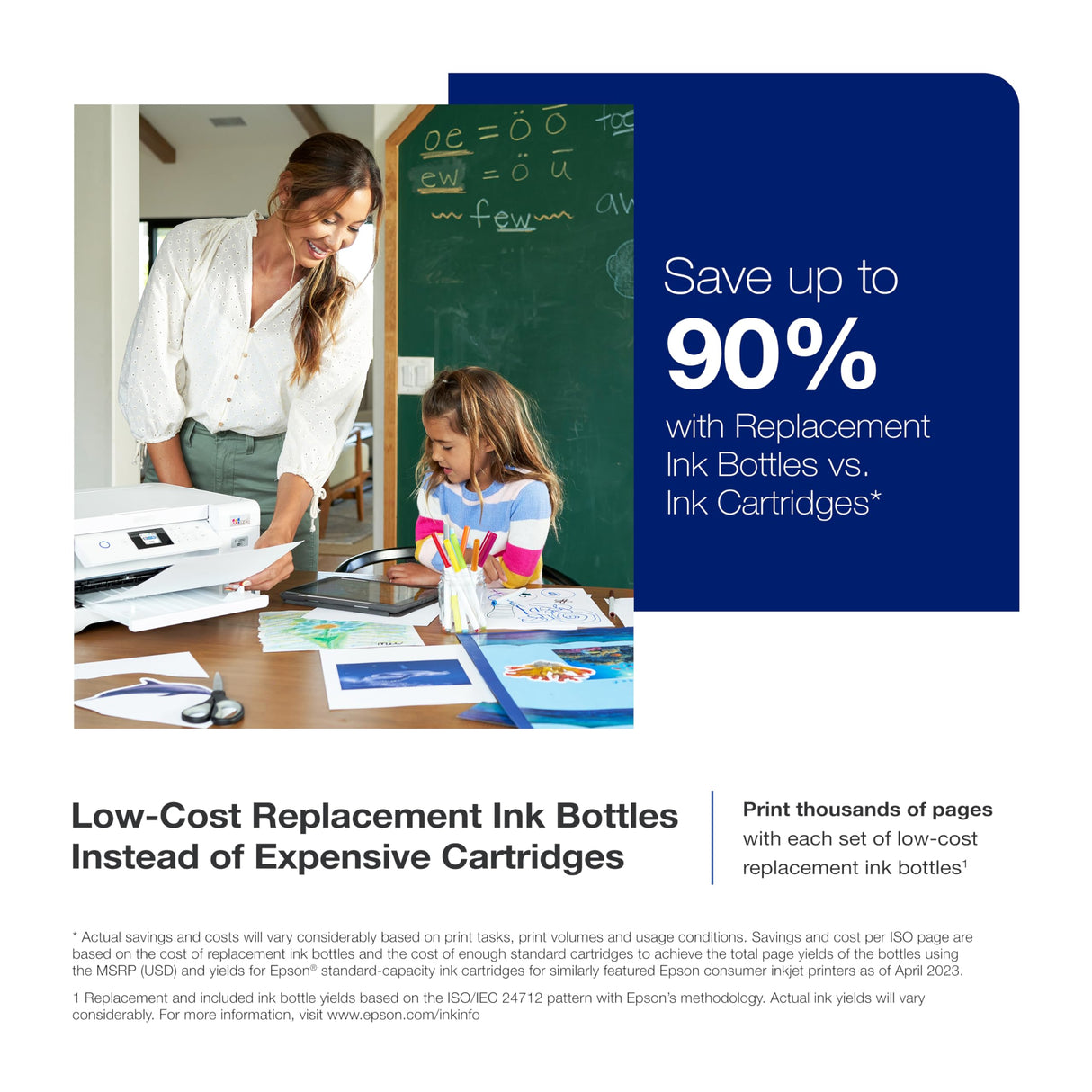 Epson EcoTank ET-2850 Wireless Color All-in-One Cartridge-Free Supertank Printer with Scan, Copy and Auto 2-Sided Printing - White, Medium Epson