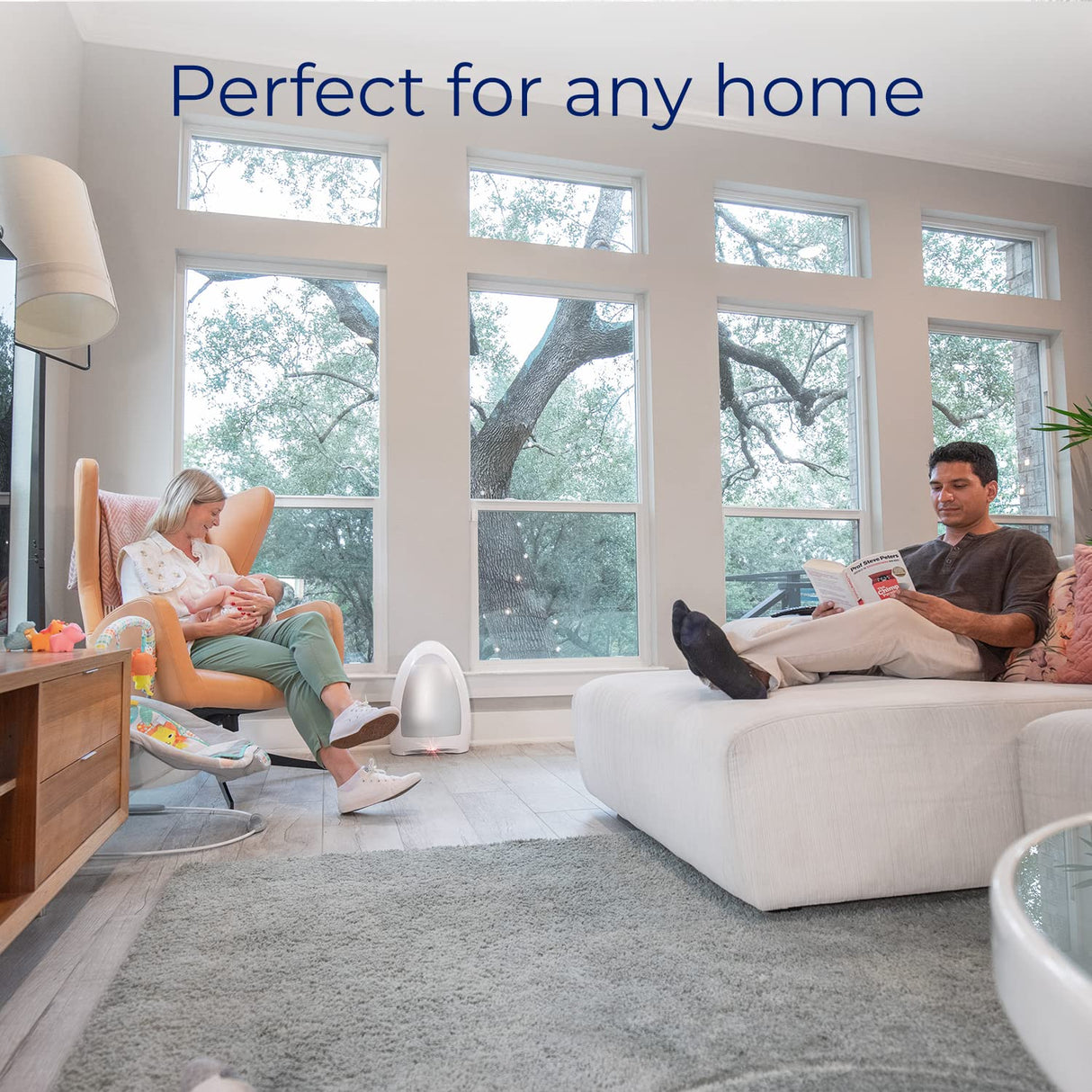 EyeVac Home Touchless Vacuum Automatic Dustpan - Great for Sweeping Pet Hair Food Dirt Kitchen - Ultra Fast & Powerful, Corded Canister Vacuum, Bagless, Automatic Sensors, 1000 Watt (White) EYE-VAC