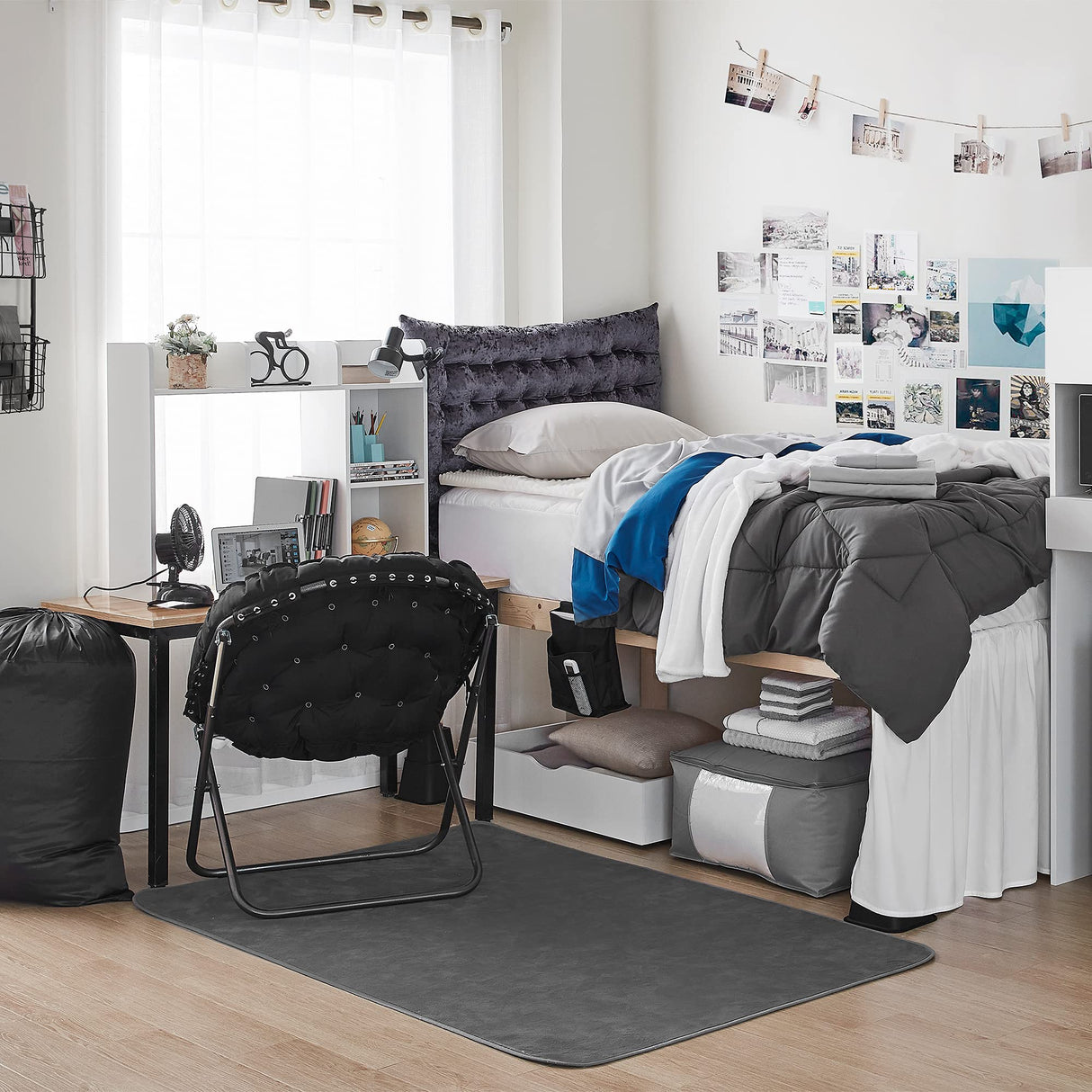 DormCo Papasan Moon Chair - Black DormCo