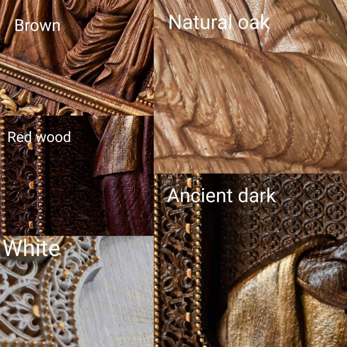 Wooden Wall Crucifix Natural Wood - Different colors - Any size - Christ Cross - Personalized Christian wooden carved Pediment Kozakworkshop