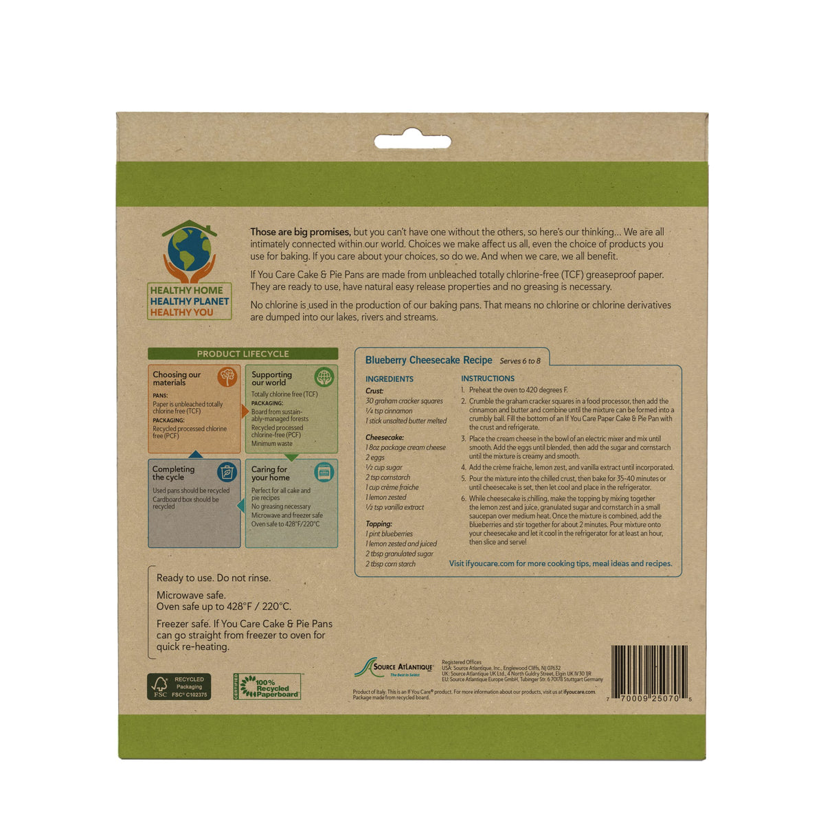 If You Care FSC Certified Paper Cake and Pie Baking Pans, 4-Count If You Care