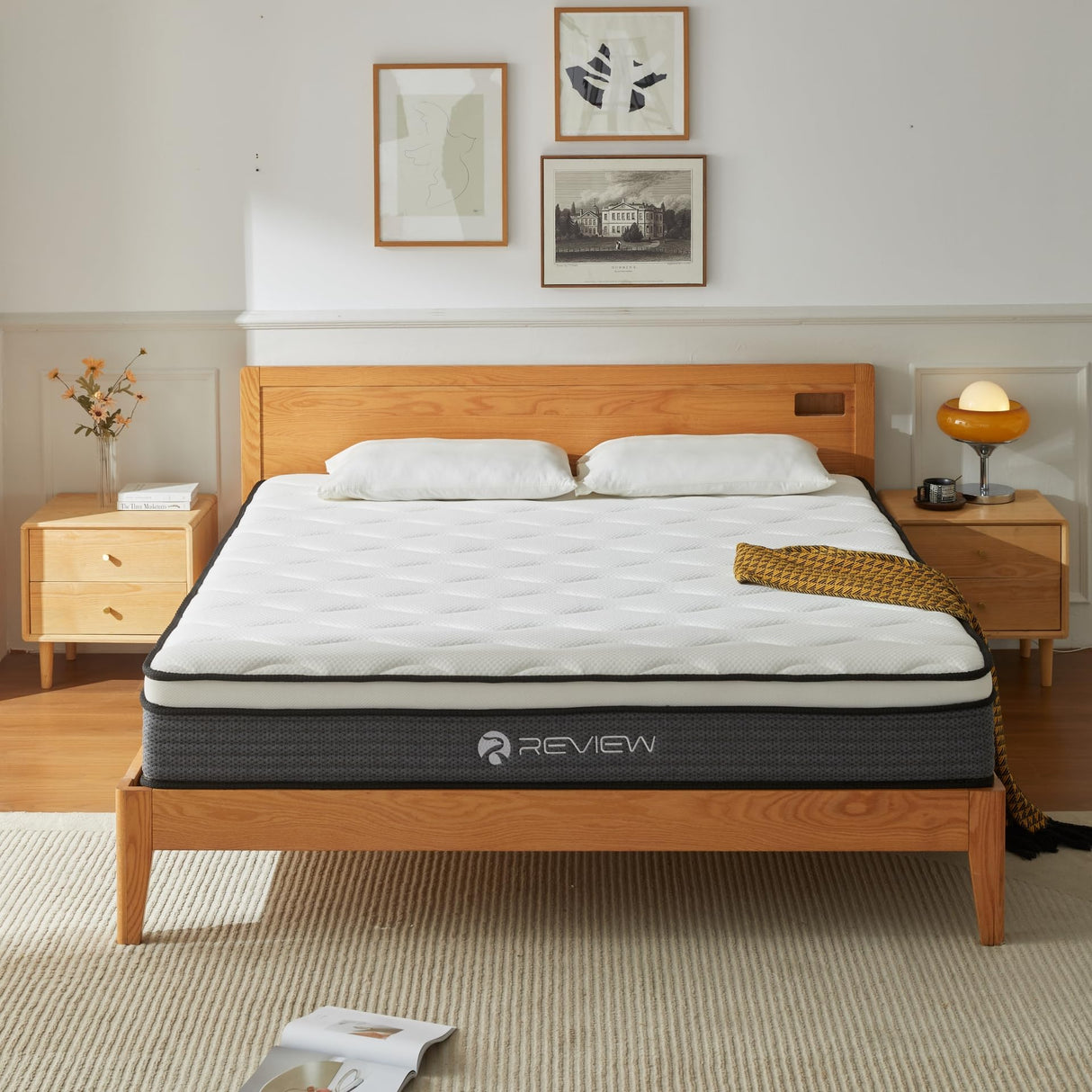 Full Size Mattress, 10 Inch Full Mattress in a Box, Memory Foam Hybrid Mattresses with Individual Pocket Spring for Motion Isolation & Silent Sleep, Pressure Relief, Medium Firm review ㅤ