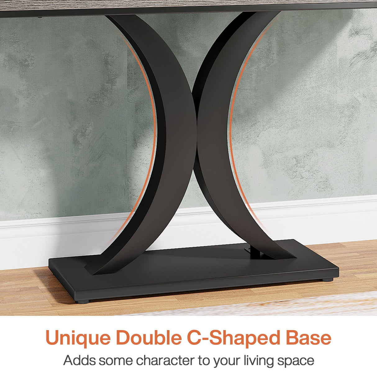 LITTLE TREE Industrial Entryway Console Table, Compact Foyer Hallway Accent Table for Small Space LITTLE TREE