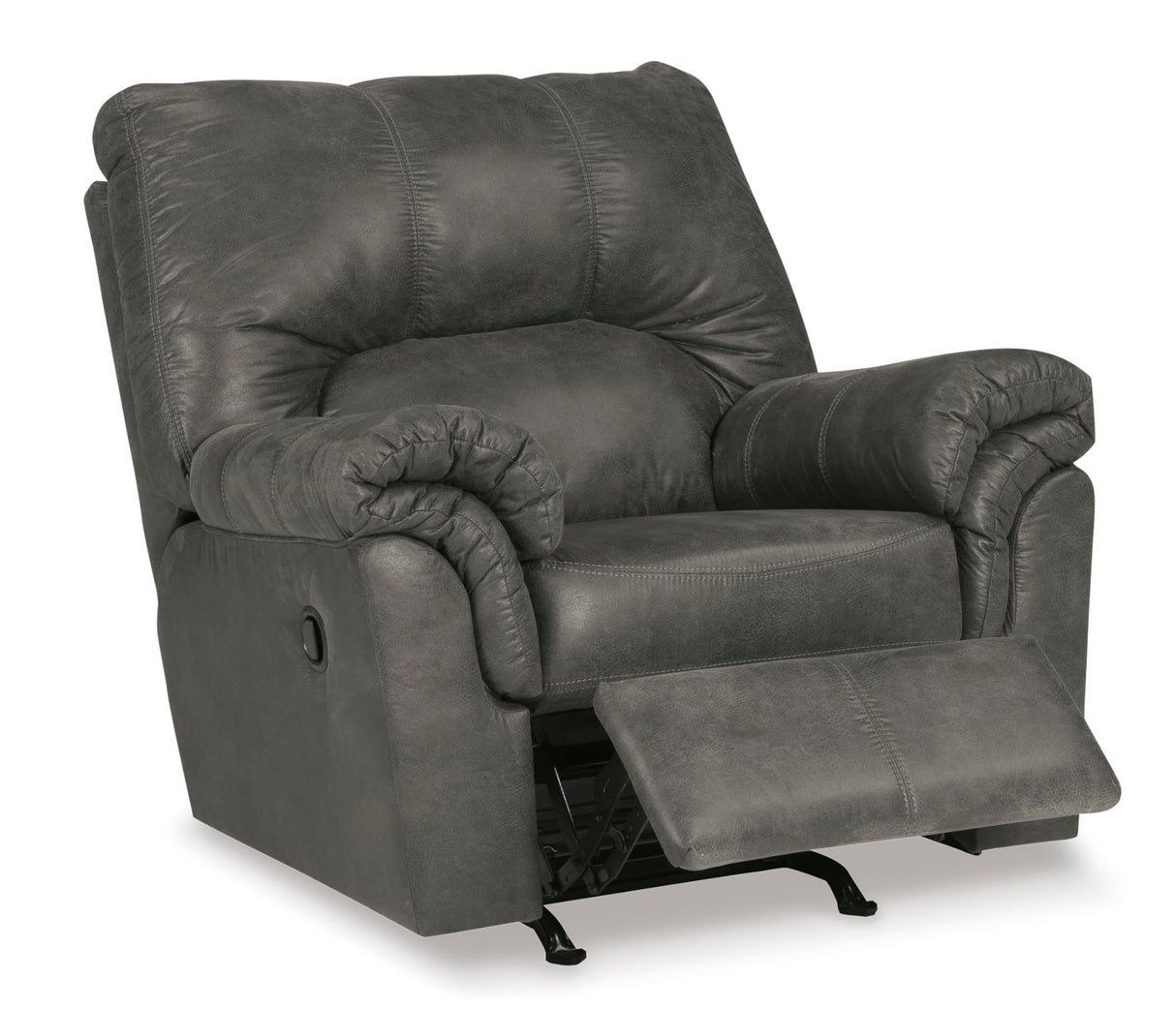 Signature Design by Ashley Bladen Faux Leather Manual Rocker Recliner, Gray Signature Design by Ashley